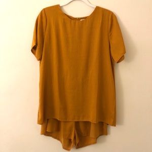 Yellow Sabo Skirt set